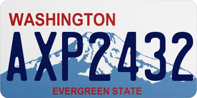 WA license plate AXP2432