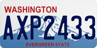 WA license plate AXP2433