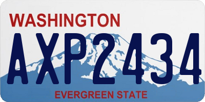 WA license plate AXP2434