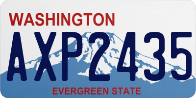 WA license plate AXP2435