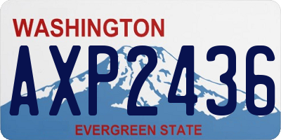 WA license plate AXP2436
