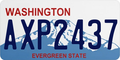 WA license plate AXP2437