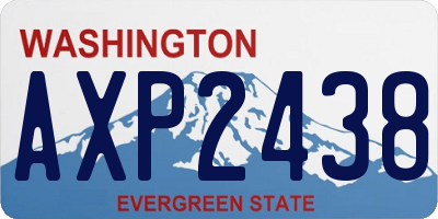 WA license plate AXP2438