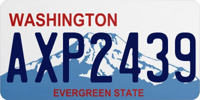 WA license plate AXP2439