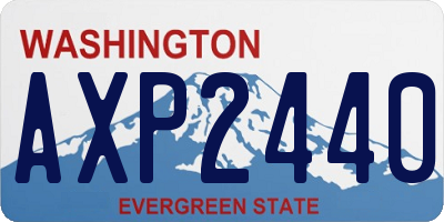 WA license plate AXP2440