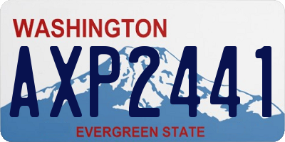 WA license plate AXP2441
