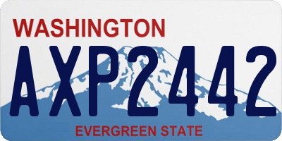 WA license plate AXP2442