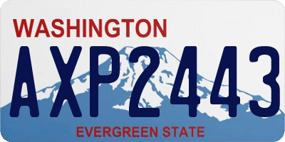 WA license plate AXP2443