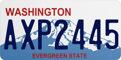 WA license plate AXP2445