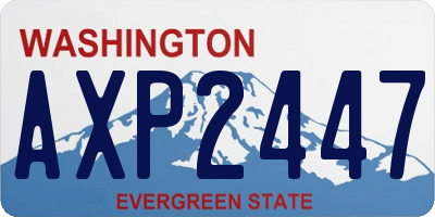 WA license plate AXP2447