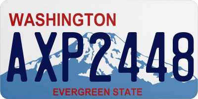 WA license plate AXP2448
