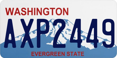 WA license plate AXP2449
