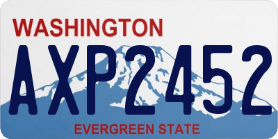 WA license plate AXP2452
