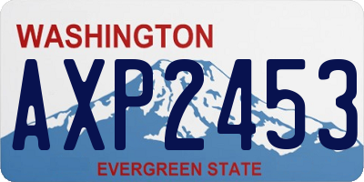 WA license plate AXP2453