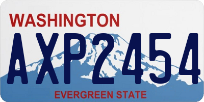 WA license plate AXP2454