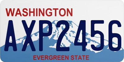 WA license plate AXP2456