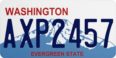 WA license plate AXP2457