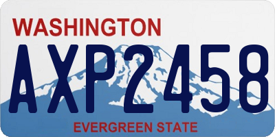 WA license plate AXP2458