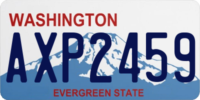 WA license plate AXP2459
