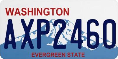 WA license plate AXP2460