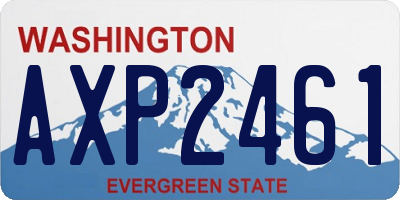 WA license plate AXP2461