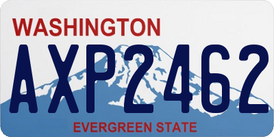 WA license plate AXP2462