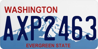 WA license plate AXP2463