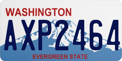 WA license plate AXP2464