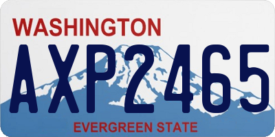 WA license plate AXP2465