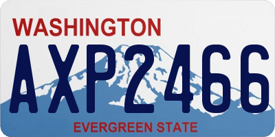 WA license plate AXP2466