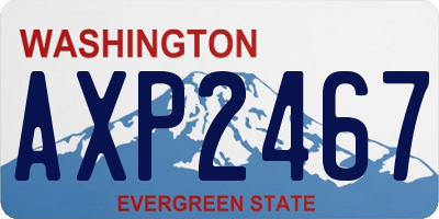 WA license plate AXP2467
