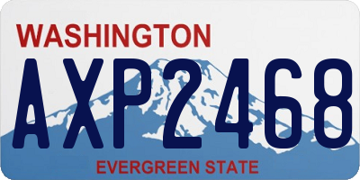 WA license plate AXP2468