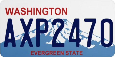 WA license plate AXP2470