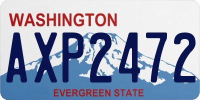 WA license plate AXP2472