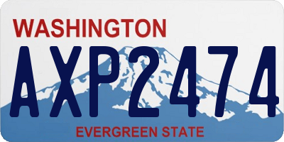 WA license plate AXP2474