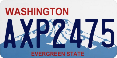 WA license plate AXP2475