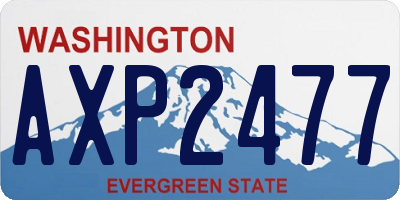 WA license plate AXP2477