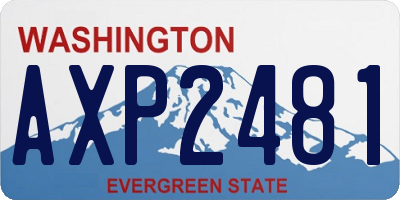 WA license plate AXP2481