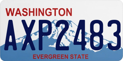WA license plate AXP2483