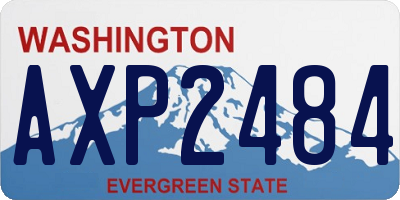 WA license plate AXP2484