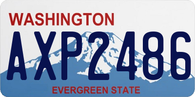 WA license plate AXP2486