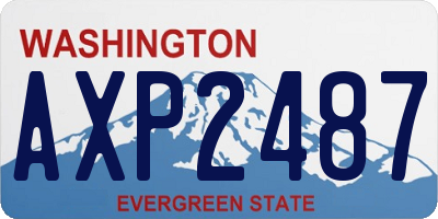 WA license plate AXP2487