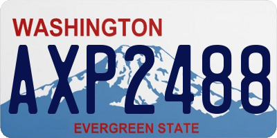 WA license plate AXP2488