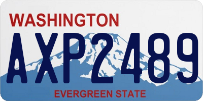 WA license plate AXP2489
