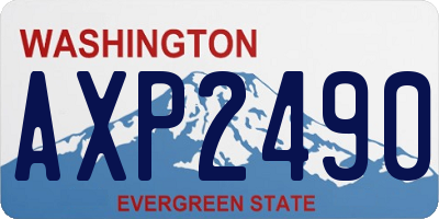 WA license plate AXP2490