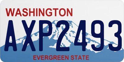 WA license plate AXP2493