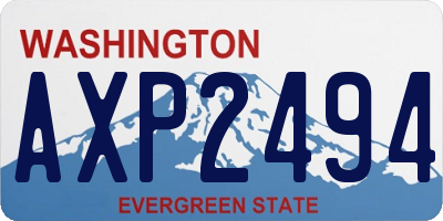 WA license plate AXP2494