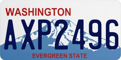 WA license plate AXP2496