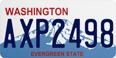 WA license plate AXP2498