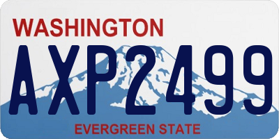 WA license plate AXP2499